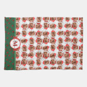Linge De Cuisine Motif Cocker Spaniel Monogramme Chien de Noël (Horizontal)