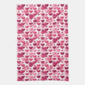 Linge De Cuisine Motif Coeurs roses (Vertical)
