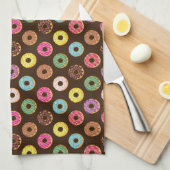 Linge De Cuisine Motif coloré de beigne au chocolat (Quart Plié)