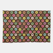 Linge De Cuisine Motif coloré de beigne au chocolat (Horizontal)