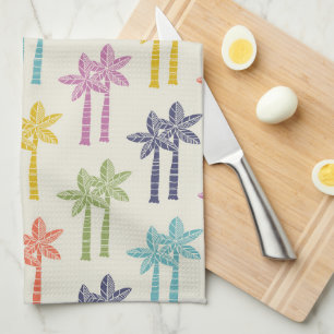 Linge De Cuisine Motif coloré de palmier tropical