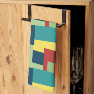 Linge De Cuisine Motif coloré géométrique du milieu du siècle moder