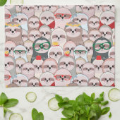 Linge De Cuisine Motif comique de paresse (Plié)