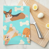 Linge De Cuisine Motif Corgi (Quart Plié)