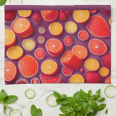 Linge De Cuisine Motif couleur orange Gin Tonic (Plié)