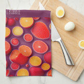 Linge De Cuisine Motif couleur orange Gin Tonic (Quart Plié)