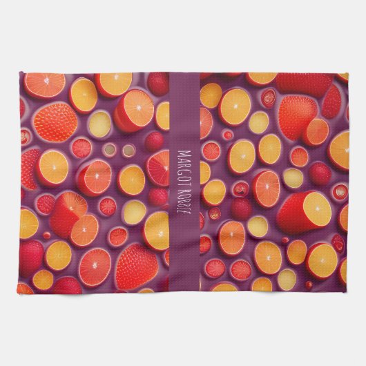 Linge De Cuisine Motif couleur orange Gin Tonic (Horizontal)