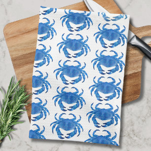 Linge De Cuisine Motif Crabe Bleu