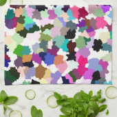 Linge De Cuisine Motif cristal Abstrait multicolore (Plié)