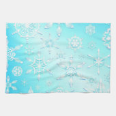 Linge De Cuisine Motif Crystal Snowflakes (Horizontal)