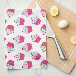 Linge De Cuisine Motif Cupcake rose clair au dessert