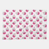 Linge De Cuisine Motif Cupcake rose clair au dessert (Horizontal)