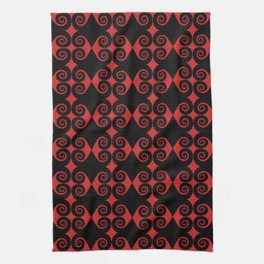 Linge De Cuisine Motif Curly Diamond (Vertical)