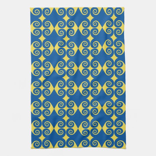 Linge De Cuisine Motif Curly Diamond (Vertical)