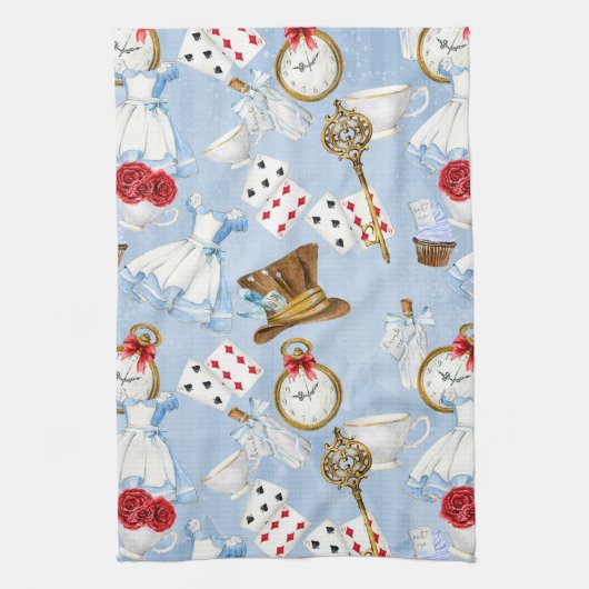 Linge De Cuisine Motif d'Alice du pays des merveilles (Vertical)