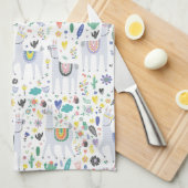 Linge De Cuisine Motif d'alpaga de griffonnage (Quart Plié)