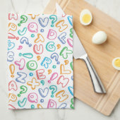 Linge De Cuisine motif d'alphabet (Quart Plié)