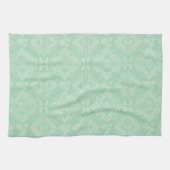Linge De Cuisine Motif damassé vert (Horizontal)