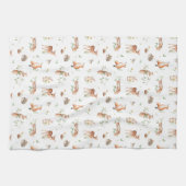 Linge De Cuisine Motif d'amis animaux de bois mignon (Horizontal)