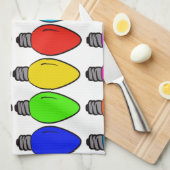 Linge De Cuisine Motif d'ampoules de Noël (Quart Plié)