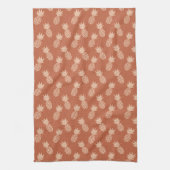 Linge De Cuisine Motif d'ananas tropique Terracotta & Peach (Vertical)