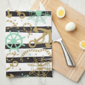 Linge De Cuisine Motif d'ancre flottante (Quart Plié)