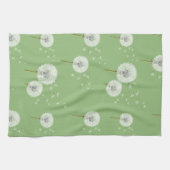 Linge De Cuisine Motif Dandelion sur Green Arrière - plan (Horizontal)