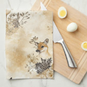 Linge De Cuisine Motif d'animal de faon de forêt (Quart Plié)