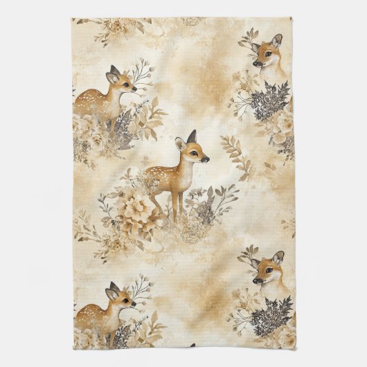 Linge De Cuisine Motif d'animal de faon de forêt (Vertical)