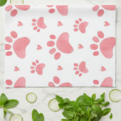 Linge De Cuisine Motif d'aquarelle Cat Paws (Plié)