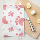 Linge De Cuisine Motif d'aquarelle Cat Paws (Quart Plié)