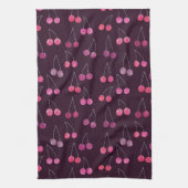 Linge De Cuisine Motif d'aquarelle cerise noire (Vertical)