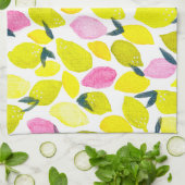 Linge De Cuisine Motif d'aquarelle citron (Plié)