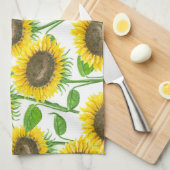 Linge De Cuisine Motif d'aquarelle des tournesols (Quart Plié)