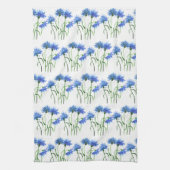 Linge De Cuisine Motif d'aquarelle fleurs bleues de Cornflowers (Vertical)