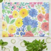 Linge De Cuisine Motif d'aquarelle florale (Plié)