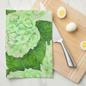 Linge De Cuisine Motif d'aquarelle Hydrangea (Quart Plié)