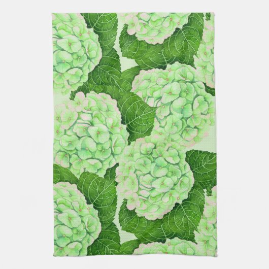 Linge De Cuisine Motif d'aquarelle Hydrangea (Vertical)