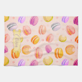 Linge De Cuisine Motif d'aquarelle Macarons personnalisé (Horizontal)