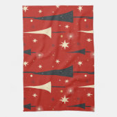 Linge De Cuisine Motif d'arbre de Noël rouge (Vertical)