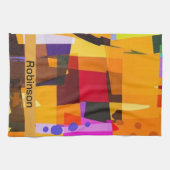 Linge De Cuisine Motif d'art Abstrait coloré (Horizontal)