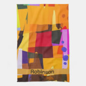 Linge De Cuisine Motif d'art Abstrait coloré (Vertical)