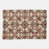 Linge De Cuisine motif d'art de bloc de patchwork géométrique vinta (Horizontal)