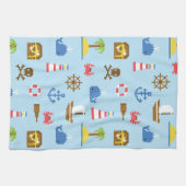 Linge De Cuisine Motif d'art maritime Pixel (Horizontal)