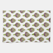 Linge De Cuisine Motif d'artichauts violets (Horizontal)
