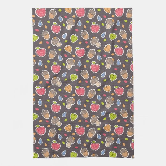 Linge De Cuisine motif d'automne (Vertical)
