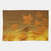 Linge De Cuisine Motif d'automne avec feuilles d'érable en chute et (Horizontal)