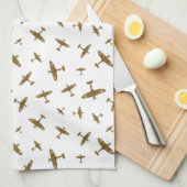 Linge De Cuisine Motif d'avion de guerre Spitfire (Quart Plié)