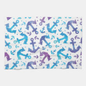 Linge De Cuisine Motif de Ancre Tie Dye 2 (Horizontal)