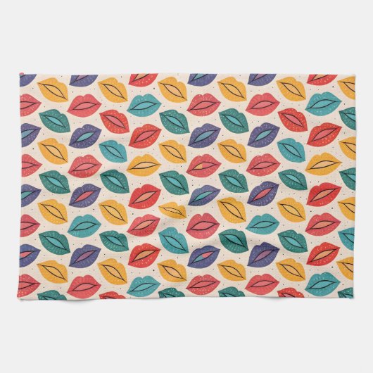 Linge De Cuisine Motif de baiser (Horizontal)